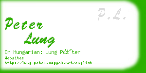 peter lung business card